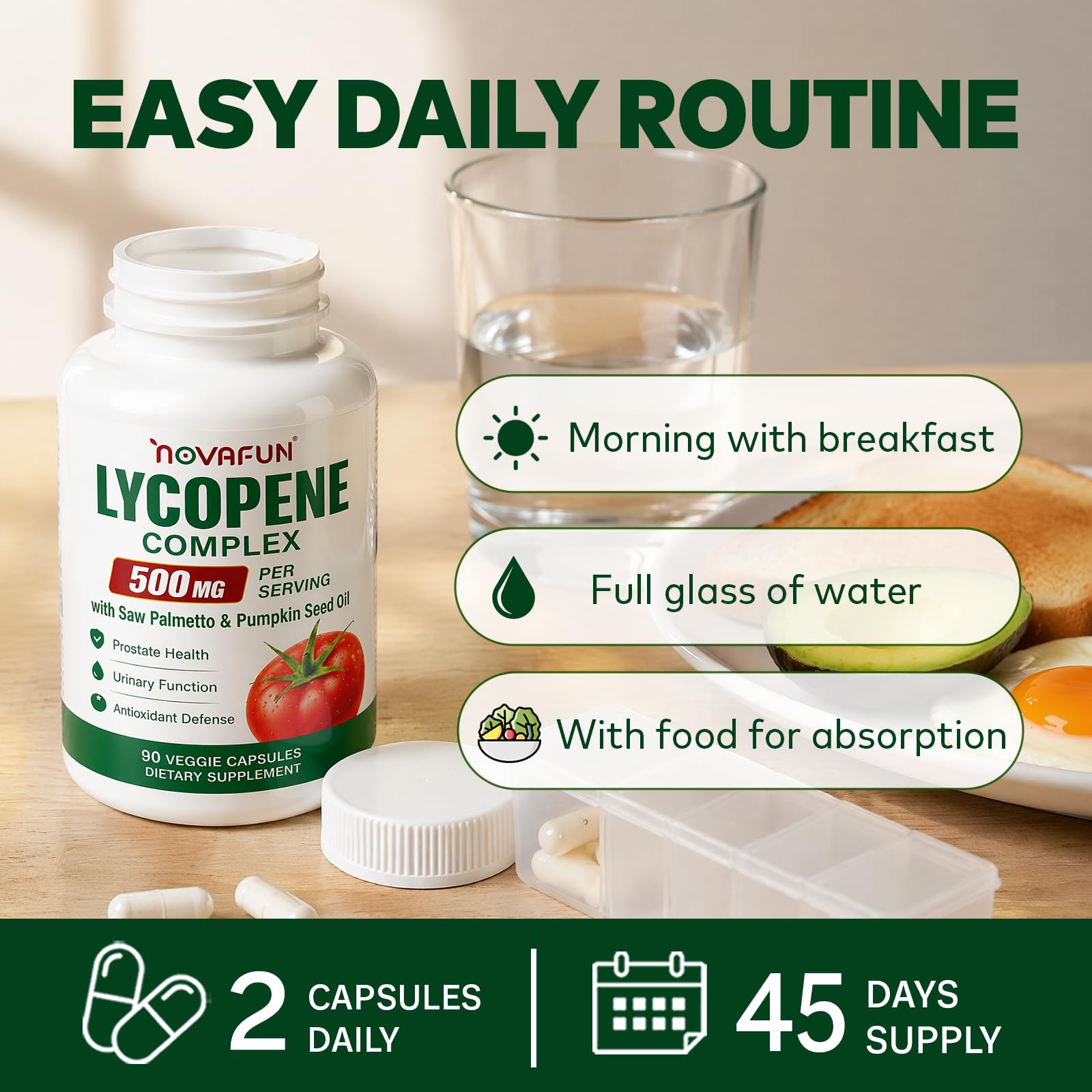 Lycopene 500mg Supplement for Men, Prostate Support, 90 Ct — Amazon image 8