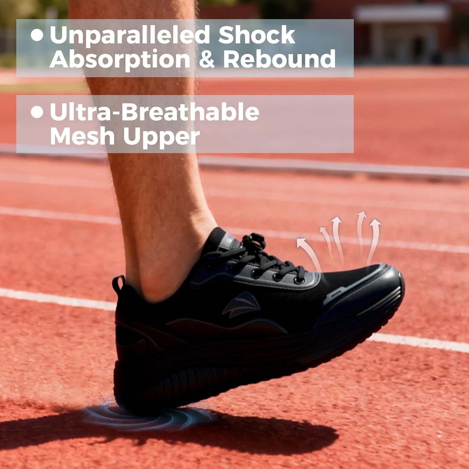 IIV Men's Orthotic Walking Shoes with Arch Support for Plantar Fasciitis & Flat Feet | Shock Absorbing Work Sneakers for Knee, Heel, Ankle Pain Relief & Daily Comfort - Image 5