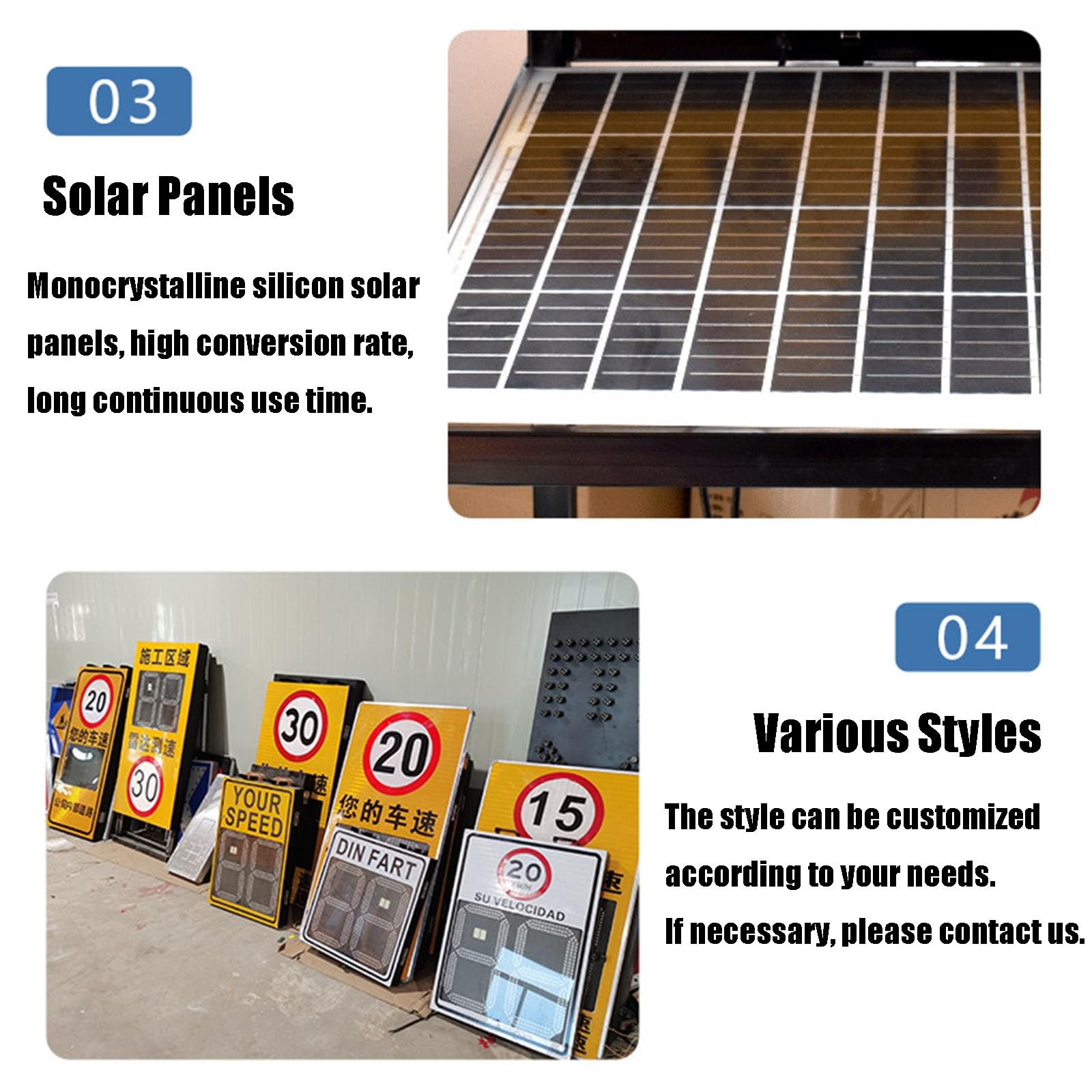 Señal De Límite De Velocidad De Radar De Zona Escolar, Señales De Tráfico De Calle con Energía Solar LED, Reflexión De Alto Brillo, Fácil De Montar