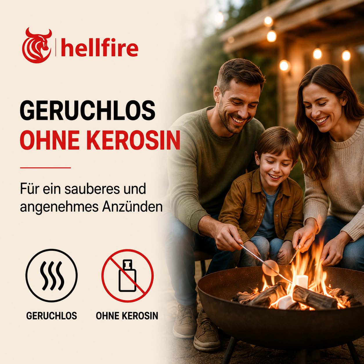Anzündwürfel 1152 Stück geruchlos auf Paraffinbasis ohne Kerosin Lange Brenndauer Set (24x48 Würfel) Grillanzünder Kaminanzünder Ofenanzünder Kohleanzünder & HLKauf-Block