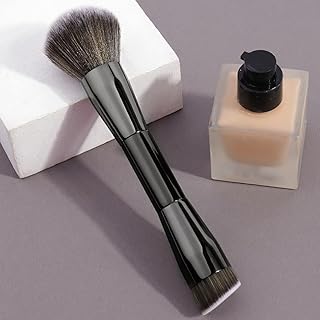 Brocha de maquillaje de doble extremo con caj...