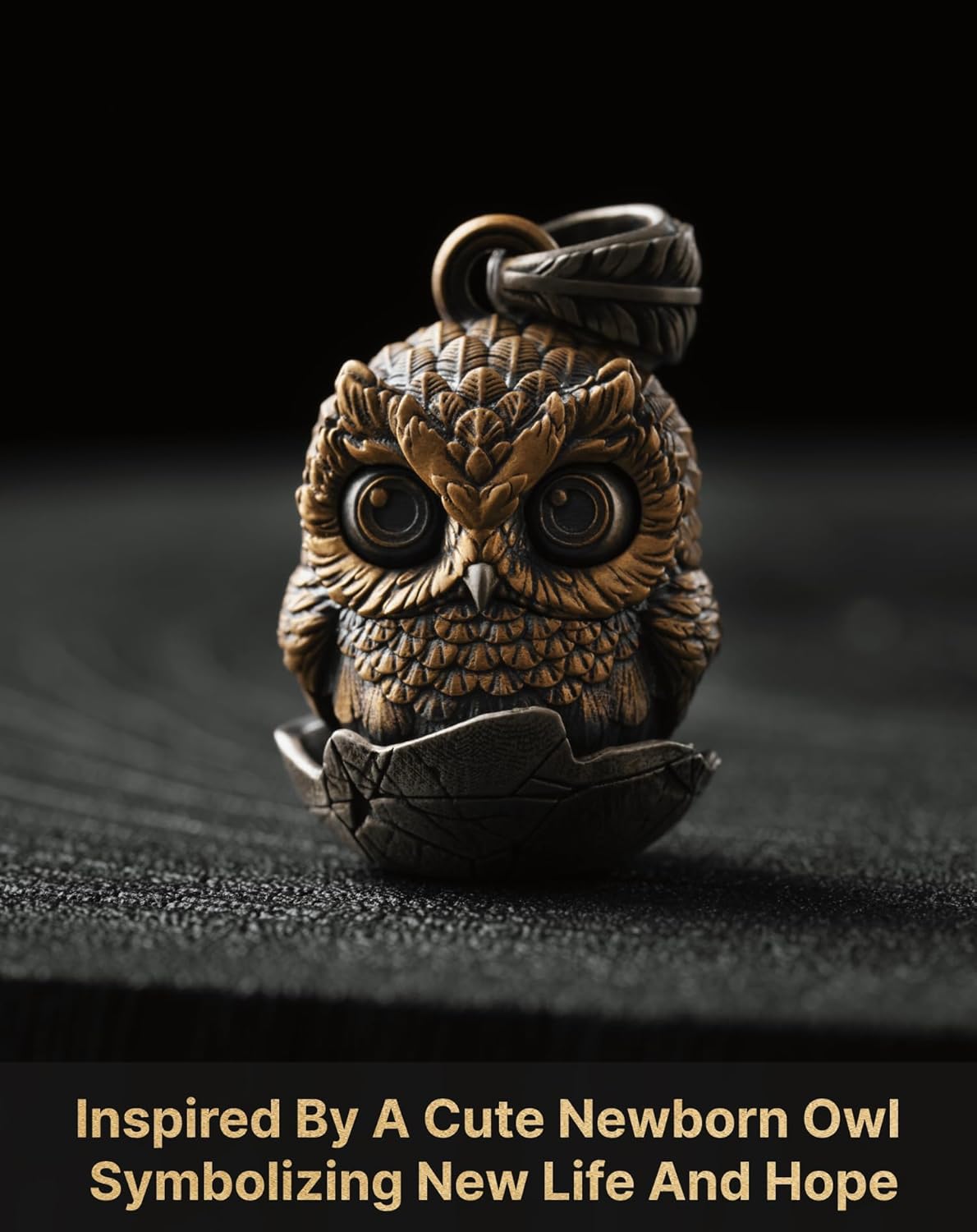 COPPERTIST.WU Owl Fidget Pendant for Necklace Owl Winking Pendant Jewelry Charm for Men Women