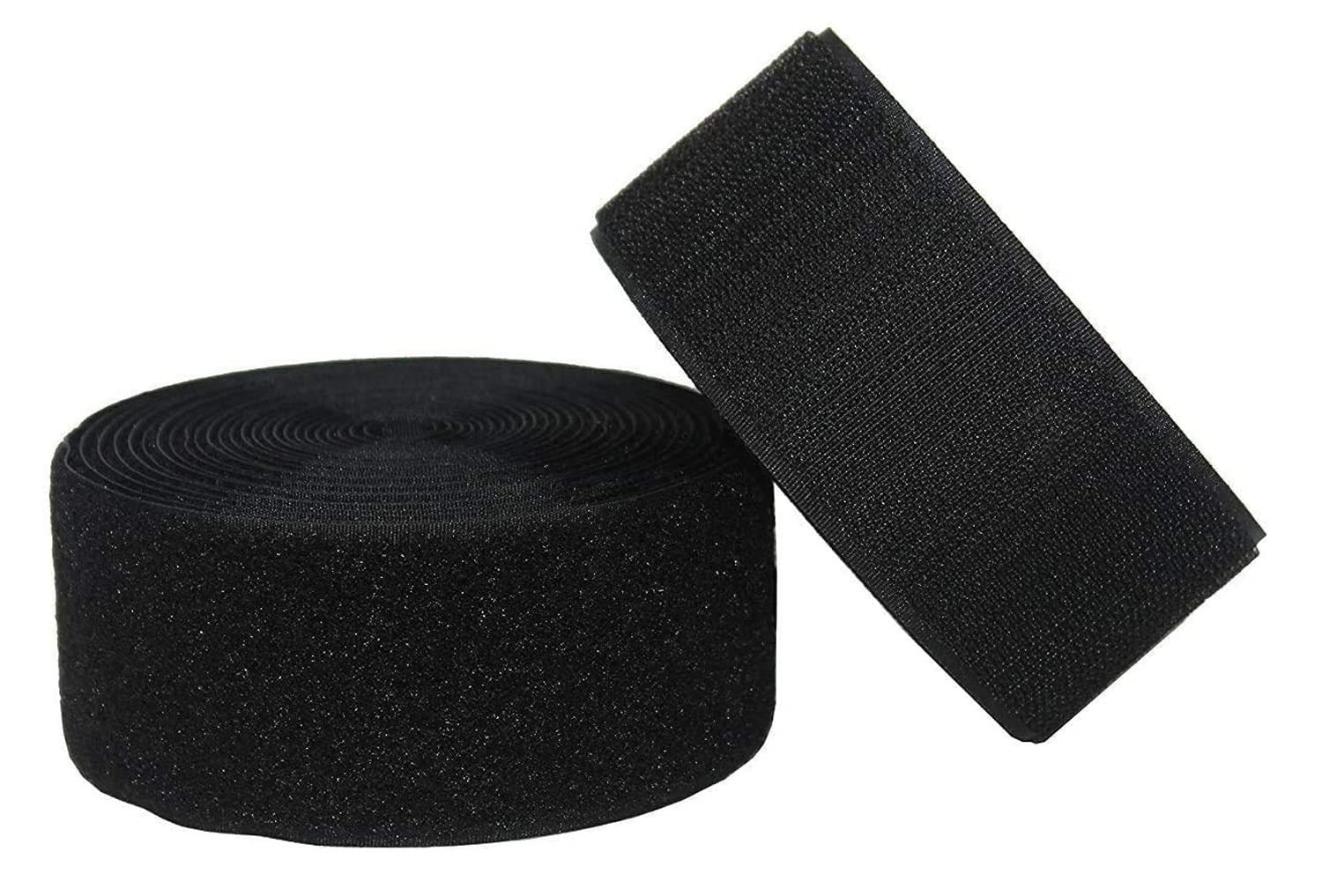 PRANSUNITA 50 mm – Hook & Loop Double Sided Tape - Non-Adhesive Nylon Fastener Interlocking Tape for Sewing Crafts DIY, Clothes, Shoes – Black – (5 MTS Each Hook & Loop Part Both)-image-19