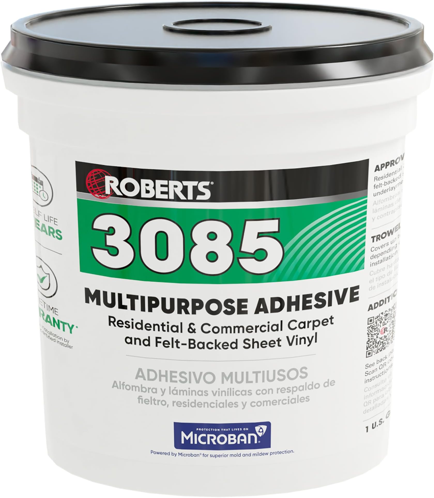 3085-1 Multipurpose Carpet and Felt Back Vinyl Adhesive, 1 Gallon