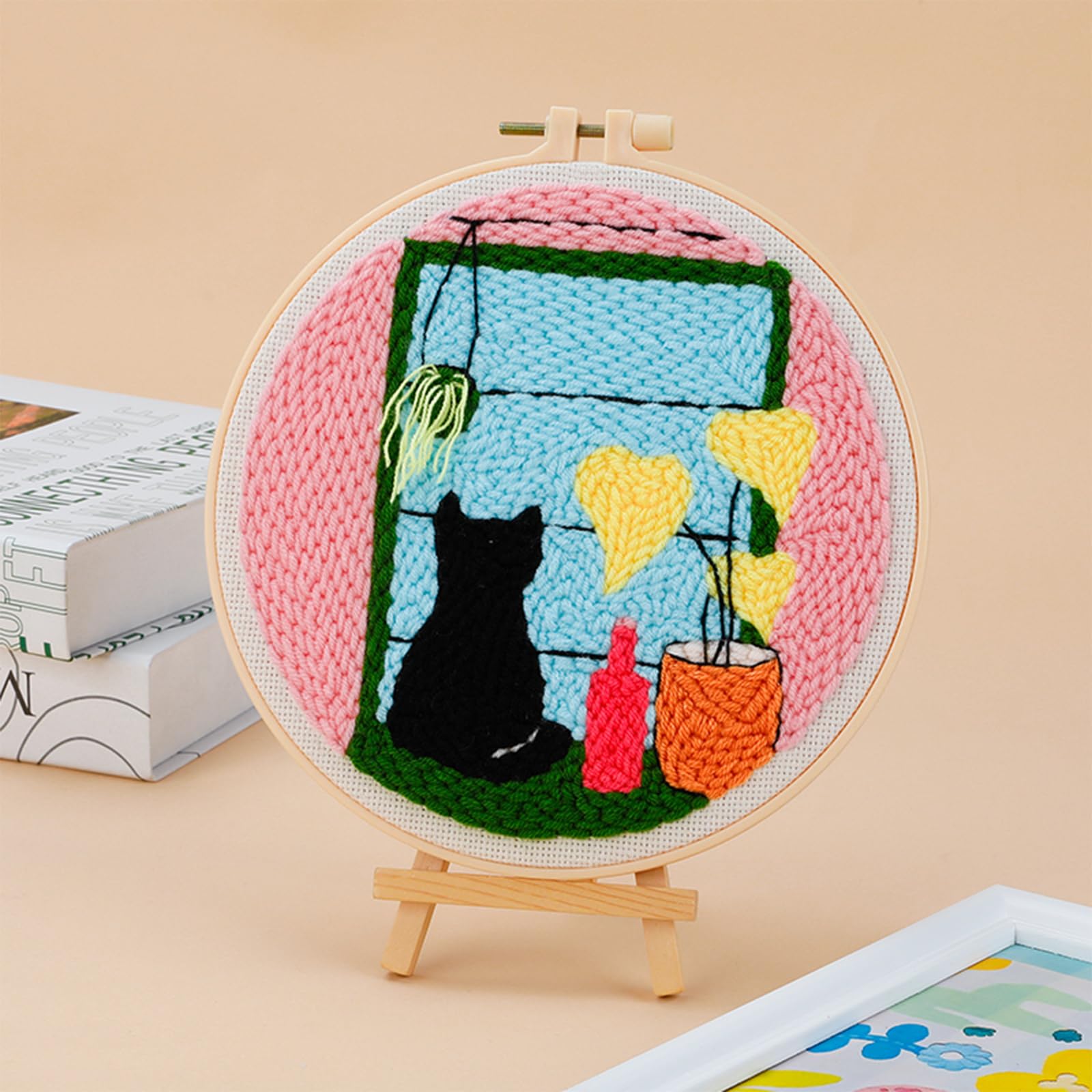 JSRQT Halloween Punch Needle Broderie Kit, Kit de Démarrage JSRQT Halloween Punch Needle Broderie Kit, Kit de Démarrage