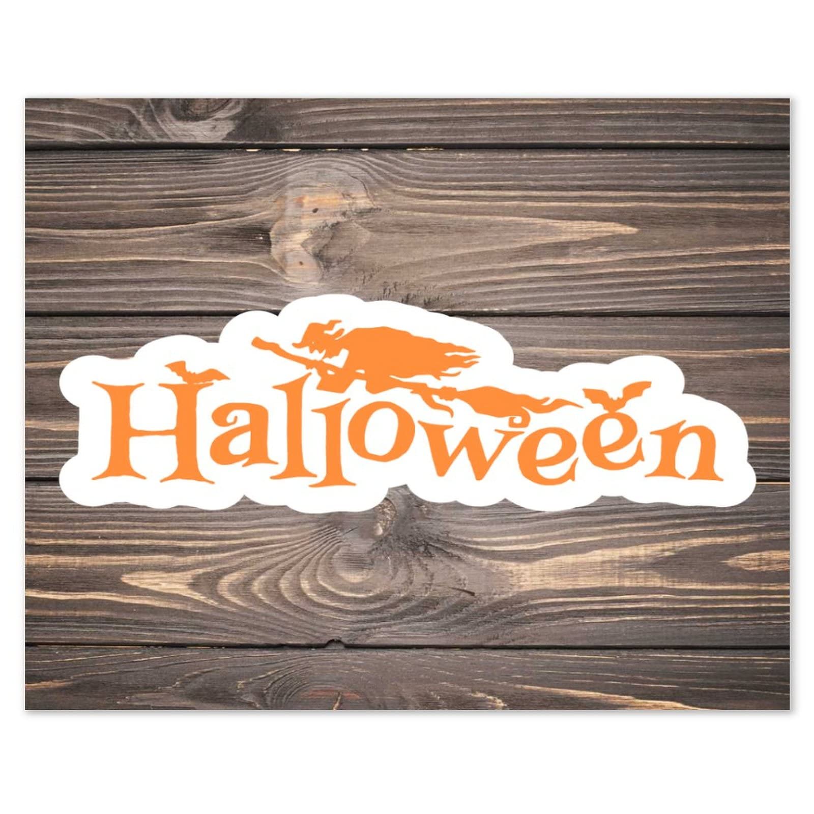Panneau d'Halloween vintage bois déco murale rétro 40x50 cm pour maison et salon