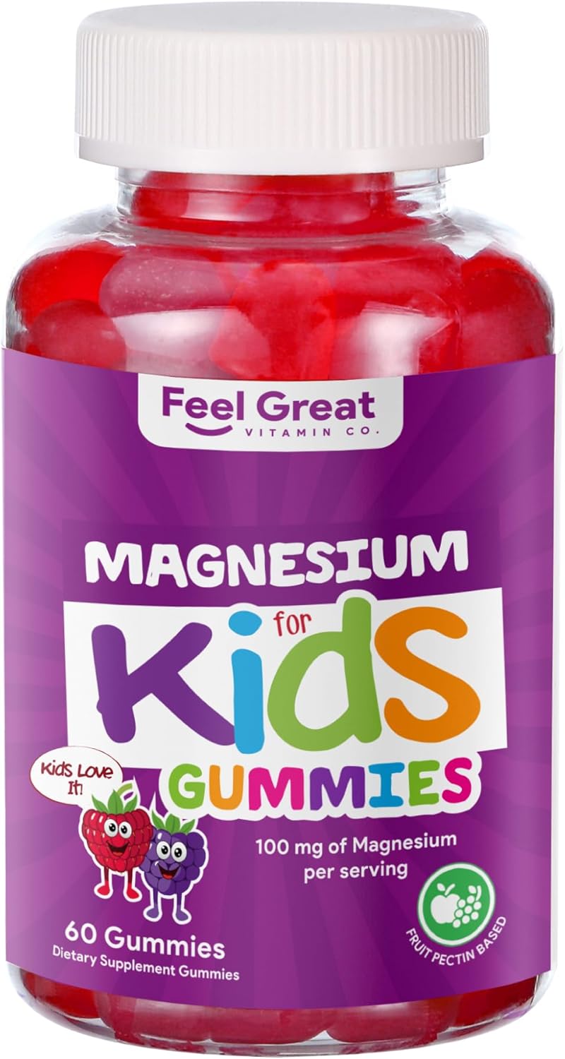 Feel Great Kids Calm Magnesium Gummies - Magnesium Supplement for Children - Magnesium Citrate Gummies - 60 Count - Image 9