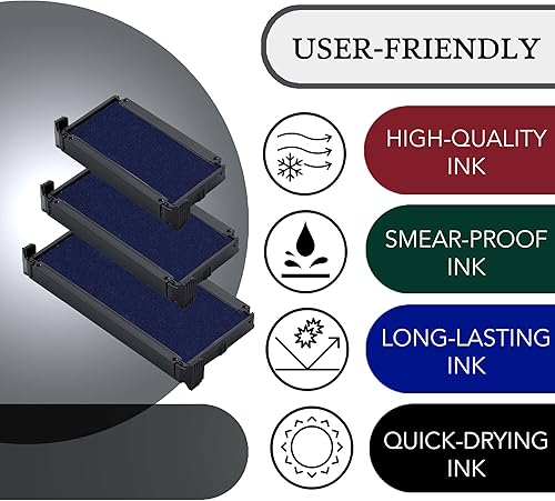 Miniatura 4 de Promot P4-2258, Trodat 4913 - Almohadilla de tinta de repuesto para sello autoentintado, repuesto de almohadilla de tinta de impresión de color,
