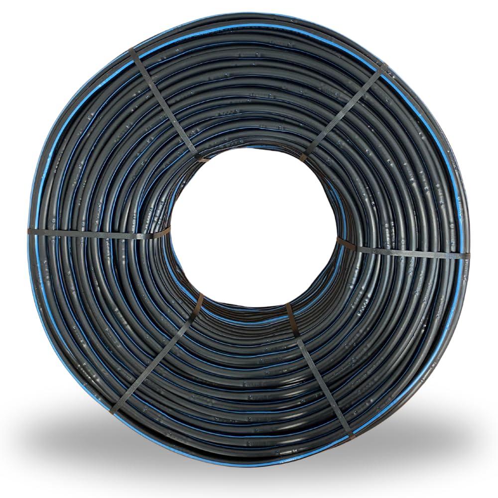 Ala Gocciolante ø 16 mm Passo 20 cm con Gocciolatore Doppio Foro, Rotolo da 400 mt, Tubo In Polietilene per Irrigazione a Goccia, Nero - Orto Facile