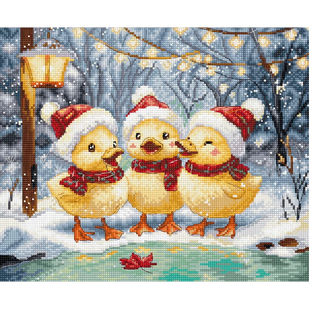 Letistitch L9968 Holiday Ducklings Counted Cross Stitch Kit