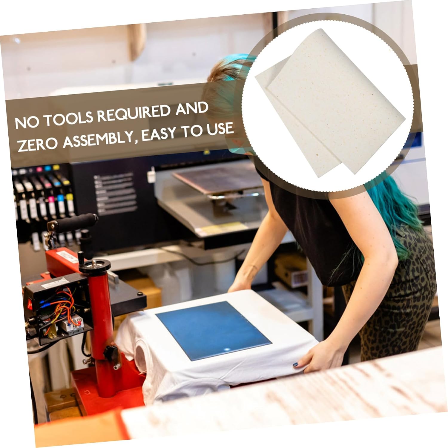 IWOWHERO Thermal Insulation Heat Press Pad High-Temperature Sponge for Preventing Fabric Burns Professional Insulation Mat for Ironing