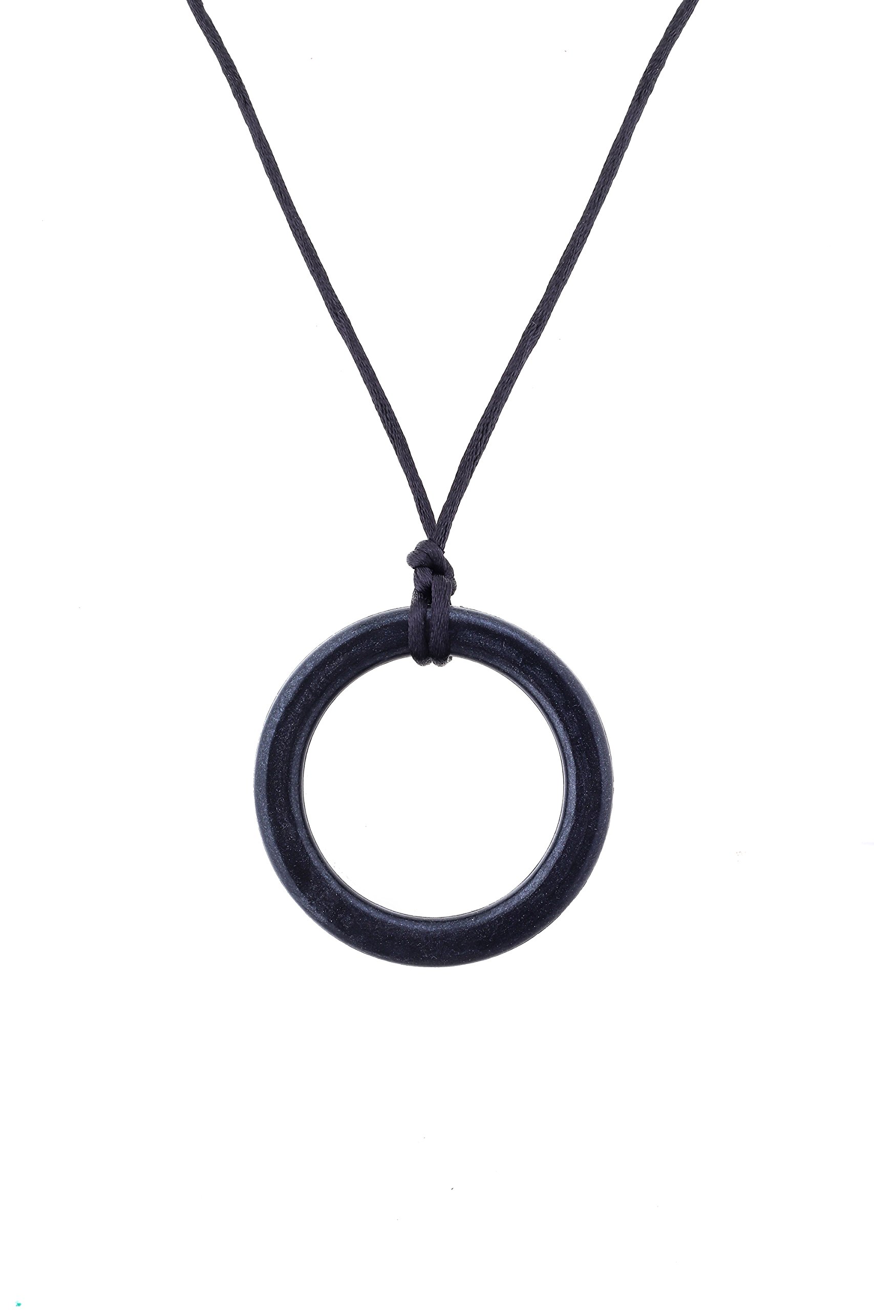 ChewigemSensory Chew Realm Necklace - Chewlery Toy for Autism & ADHD - Black | Oral Motor Aid for Kids & Adults with SPD, Anxiety, Teething Needs