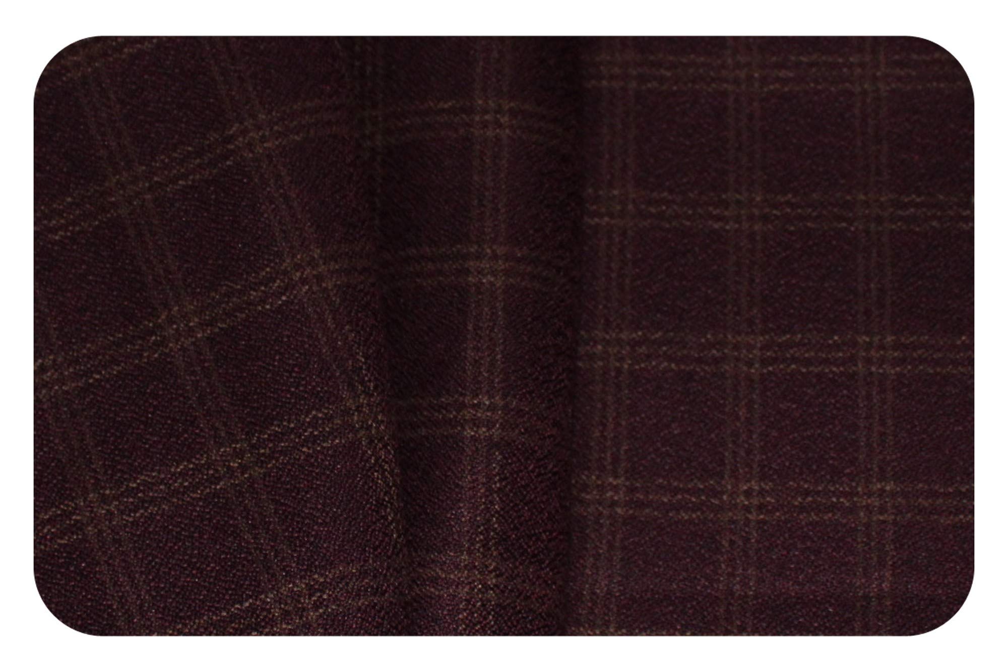 V Walker's Men's Cotton Polyester Blend Tweed Checkered Blazer & Jacket Fabric Unstitched (2 m,Free Size)-image-49