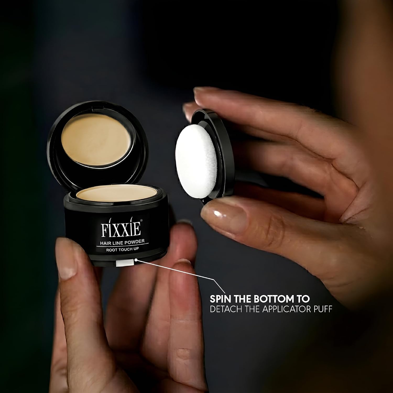 Hairline Powder Medium Blonde Root Touch Up Powder, Instant Hair Loss Concealer for Thinning Hair, Windproof & Sweatproof Root Cover Up with Mirror and Puff