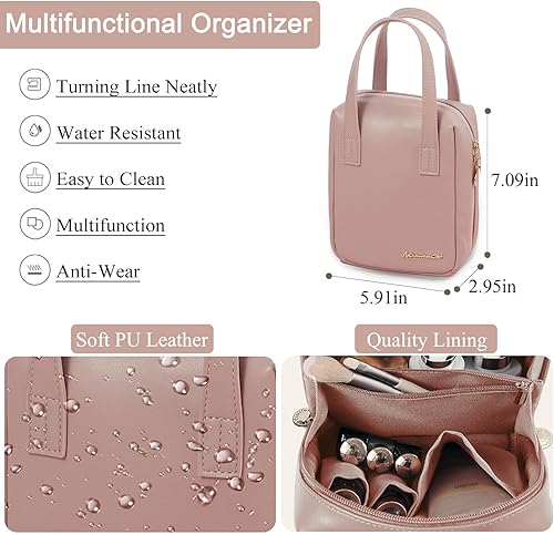 Miniatura 5 de Bolsa de maquillaje de viaje, Mango-Rosa, Elegante, compacto, elegante