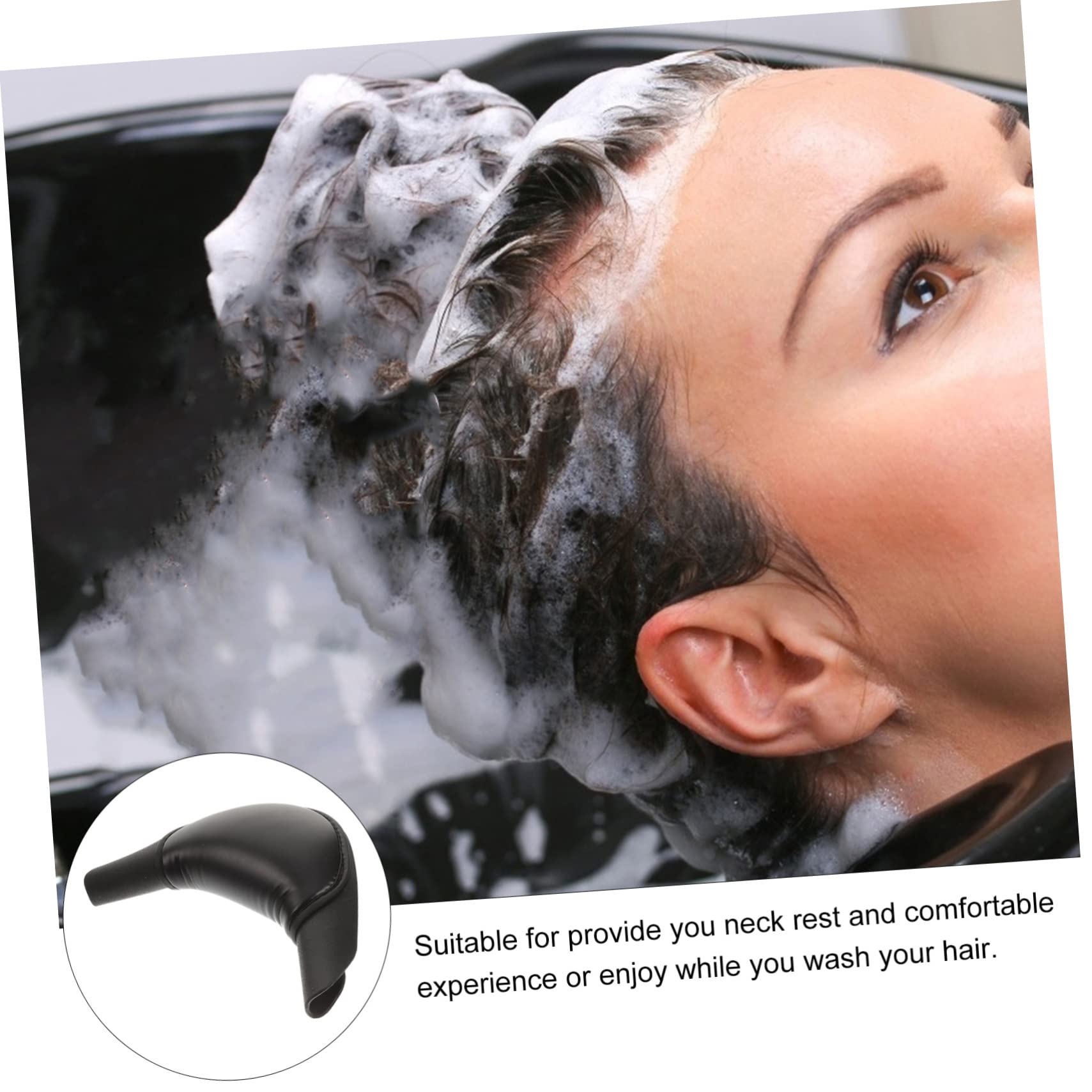 Coussin de Repos-Nuque Support Cervical Confortable en Gel Antidérapant pour Shampooing en PU et Abs, pour Lavage de Cheveux à Domicile Salon