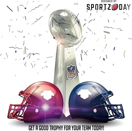 Miniatura 5 de Trofeo de fútbol de fantasía, 14 pulgadas, grande, trofeo de fútbol de fantasía, Copa de ganador realista de la Liga de Fantasía, Trofeo FFL de