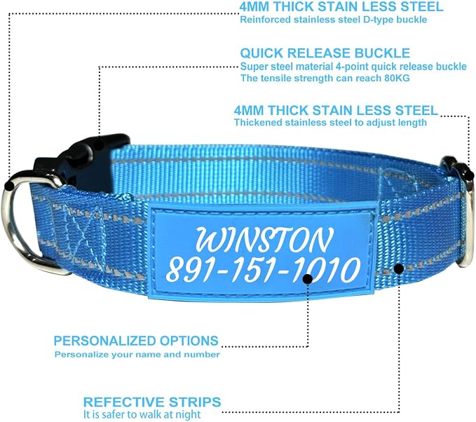 Collar personalizado para perros en diferentes colores miniatura 2