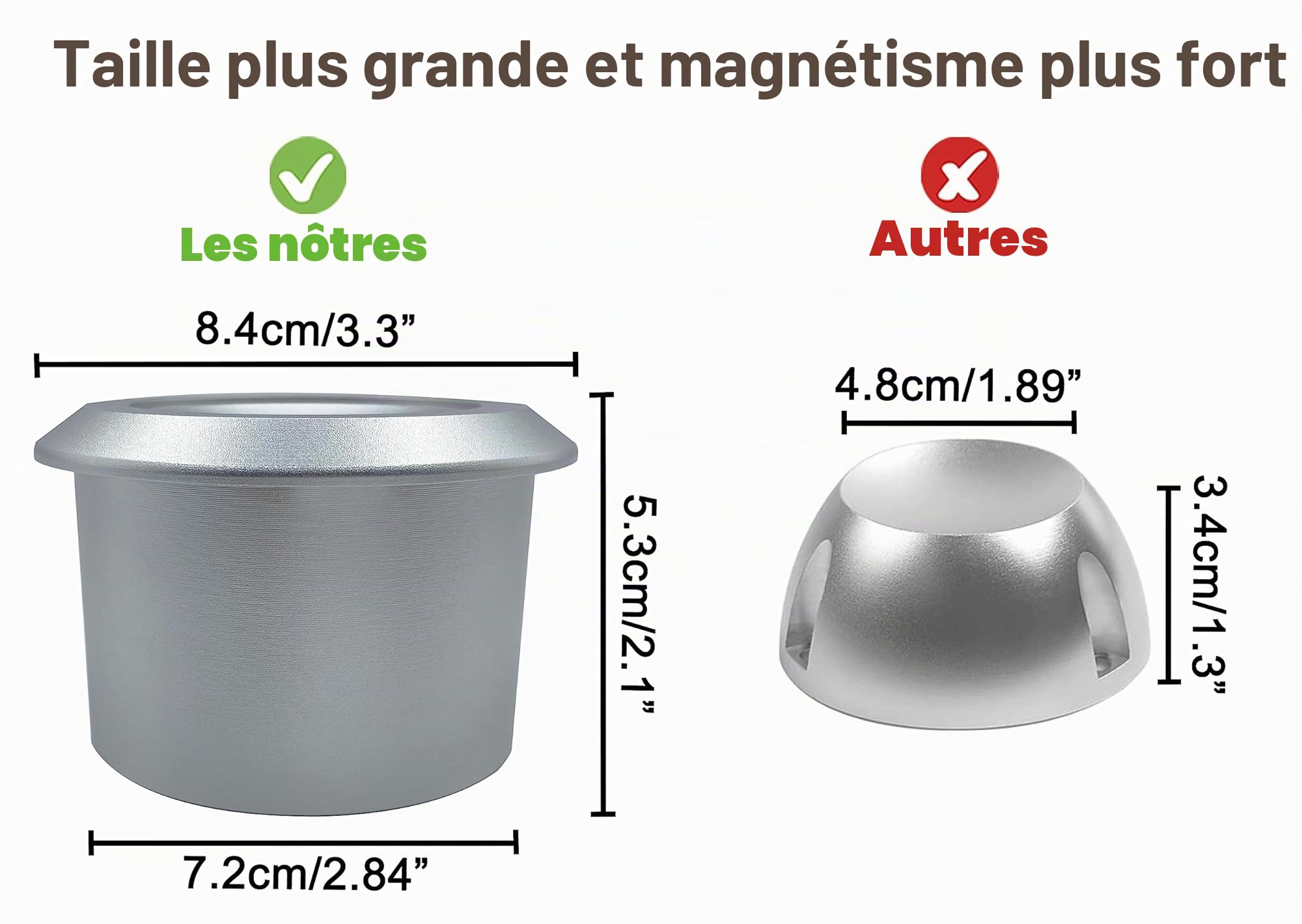 VAWcornic Aimant de terre rare super puissant, aimant puissant de 22500GS, Détacheur antivol Aimant antivol Détacheur securite Détacheur d'étiquettes de sécurité