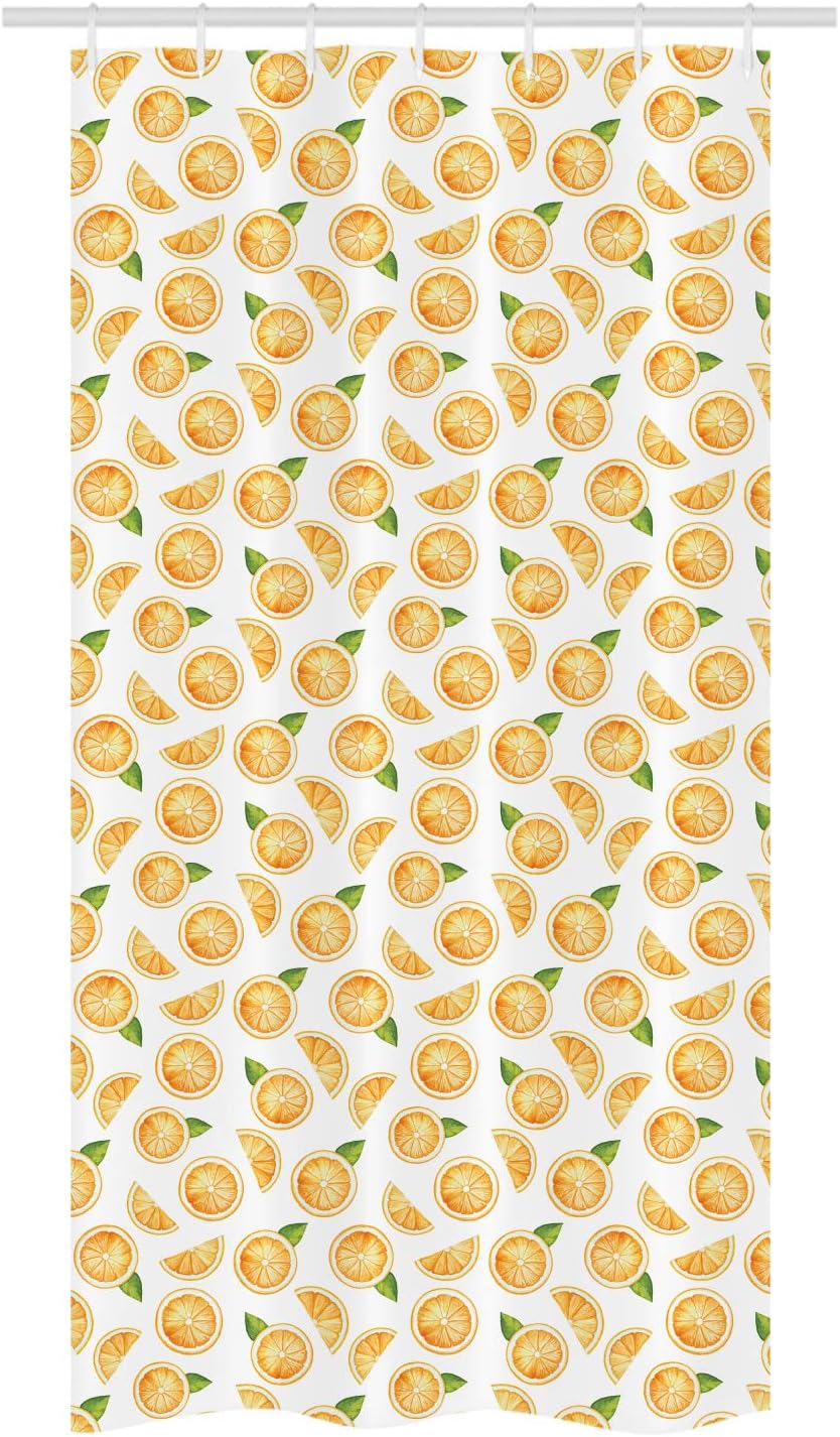 Ambesonne Checkered Stall Shower Curtain, Abstract Striped Design Scottish Culture Inspired Celtic Fashion, Decorative Fabric Set with Hooks for Bathroom, 54" W x 78" L, Night Blue Cinnamon