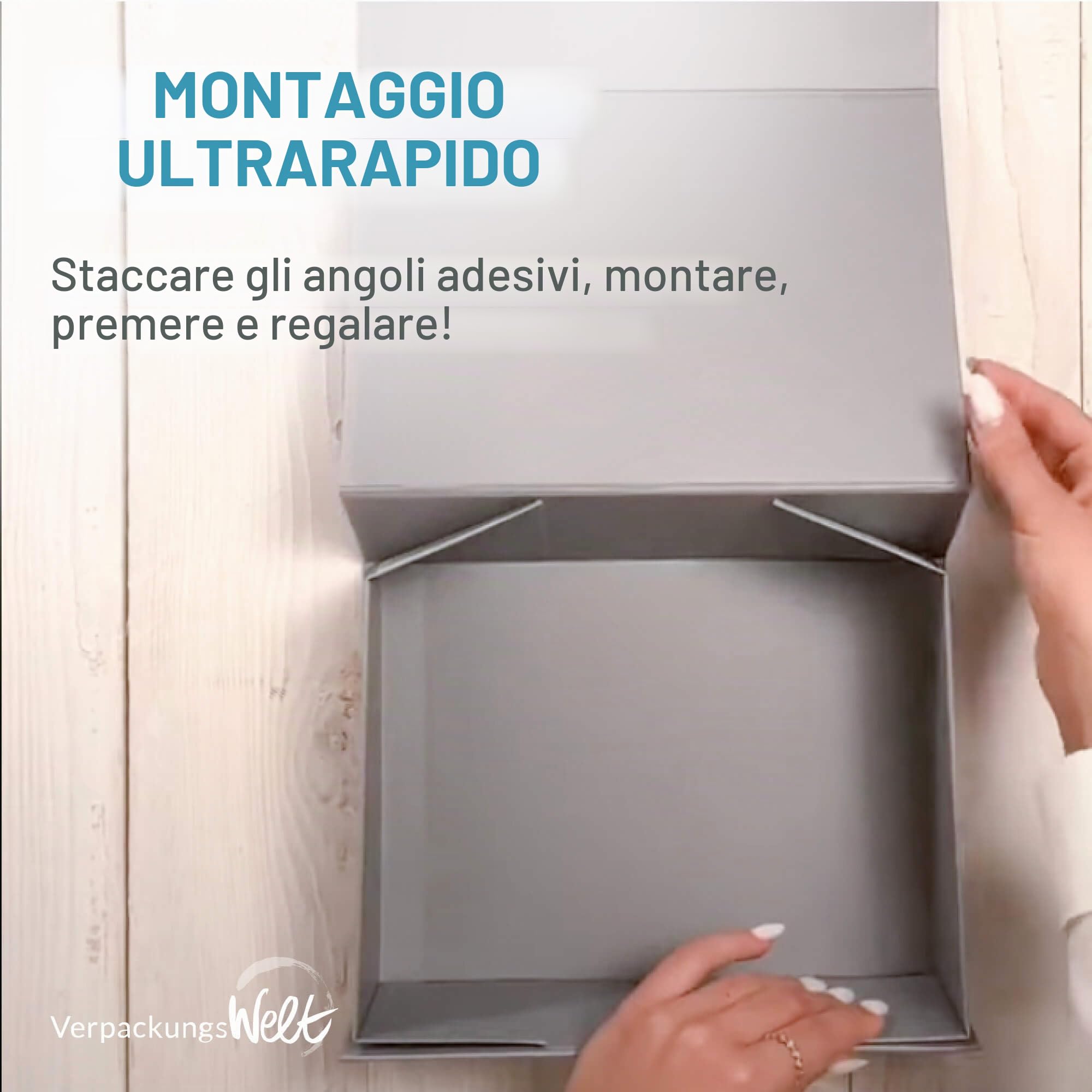 Verpackungswelt Scatola Regalo Con Coperchio | 31 x 22 x 15 cm | Chiusura Magnetica | Perfetto per Compleanno, Matrimonio, Natale, Nascita | Confezione in Bianco