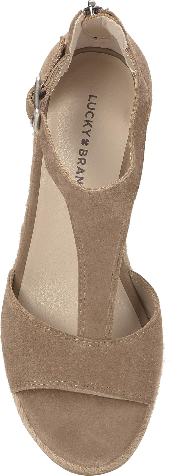 Lucky Brand Womens, Cyleste T-Strap Wedge Sandals, Porcini, 7 Medium by Lucky Brand - Used condition - Image 4