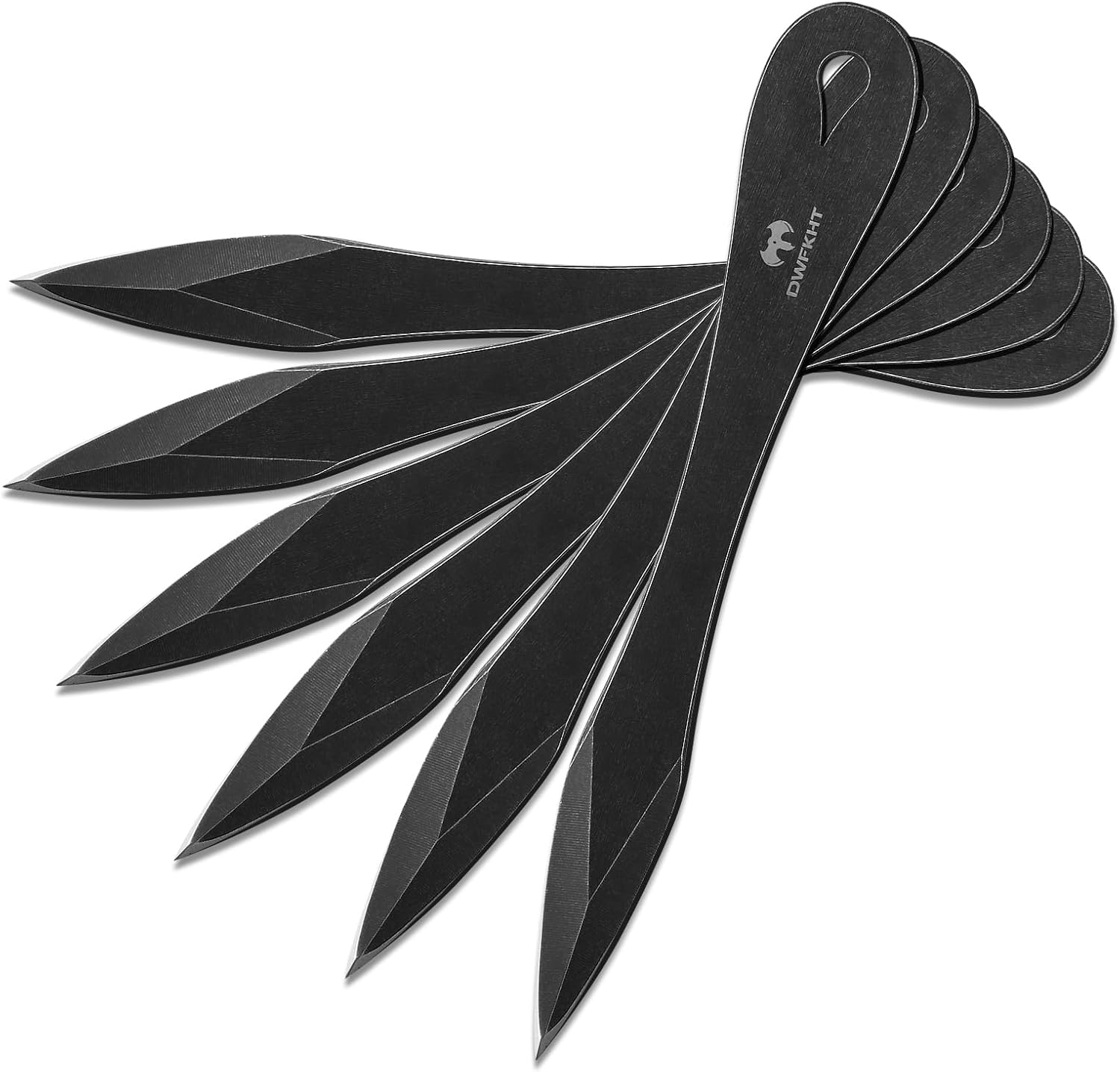 6 Pack 9.3" Throwing Spikes, Thickness Up To 0.276" Full-Tang Throwing Set, Well Balanced, No Spin Complete with Nylon Sheath for Competition and Recreation