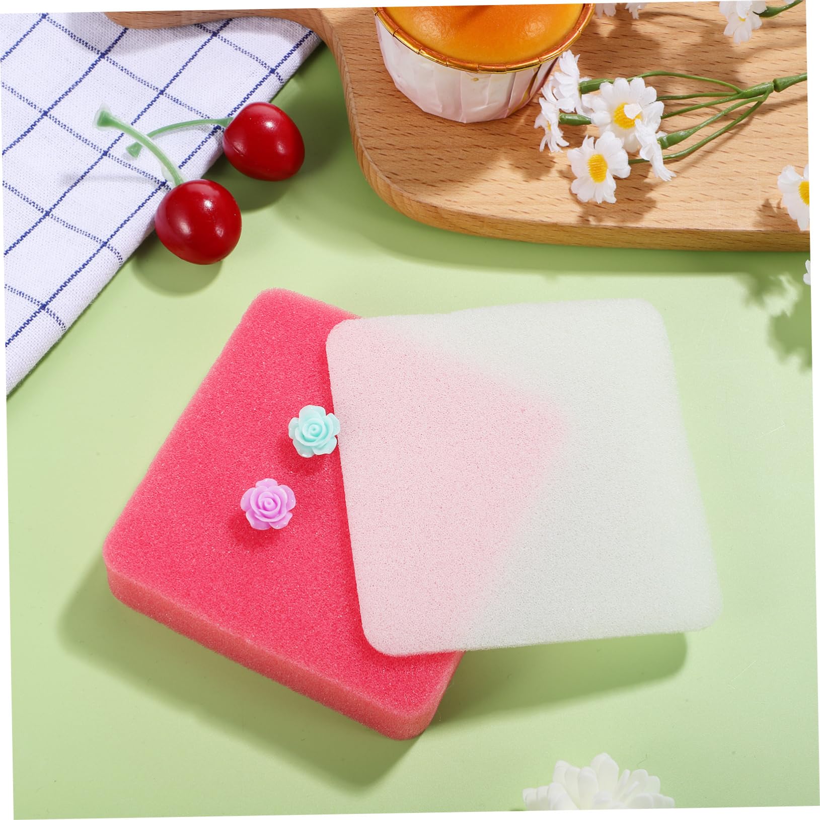 Tappetino per Fiori Fondente, 9,6 X 7,3 X 0,6 Pollici Tappetino per Modellare Fiori per Fondente con 5 Fori Strumento per Modellare Tappetino per