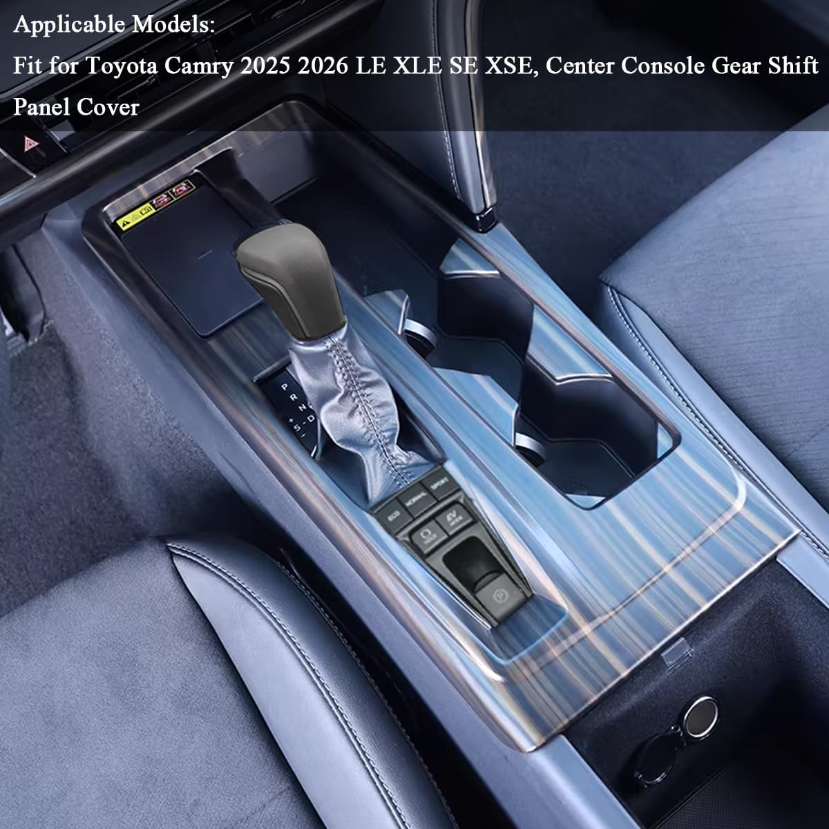 Rifoda Center Console Gear Shift Panel Trim Compatible with Toyota Camry 2025 2026 LE XLE SE XSE Accessories ABS Material Interior Accessories 1PCS (Peach Wood Grain)