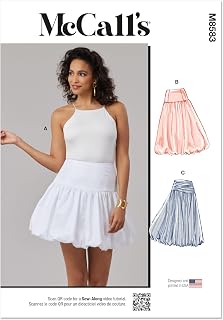 McCall's M8583U5 Misses' Lined and Flared Skirt Sewing Pattern Packet, Design Code M8583, Sizes 16-18-20-22-24