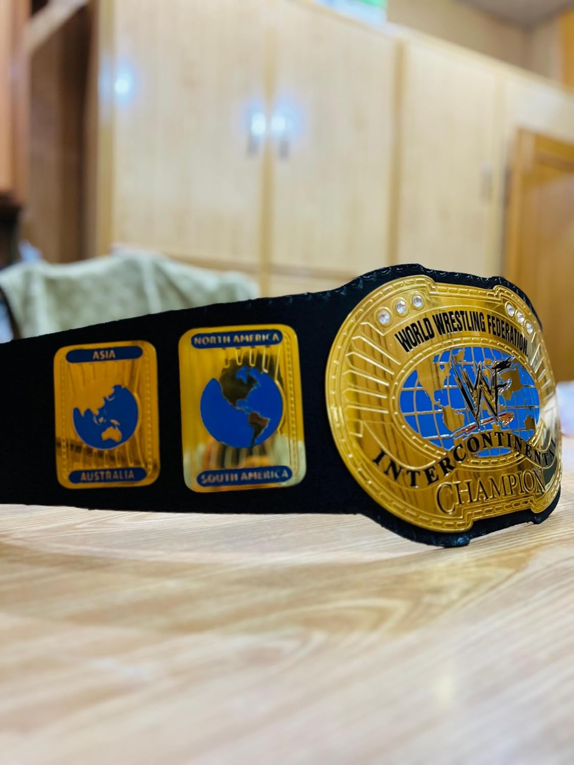 Generic Intercontinental Championship OLD Wrestling Replica Title Belt 2mm Brass Adult Size