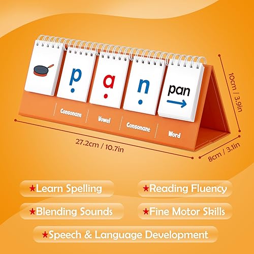 Miniatura 4 de Aizweb CVC Juegos de palabras, juegos de fonética, tarjeta flash para preescolar, jardín de infantes, aula, aprender a leer, lectura manipulativa