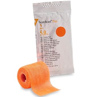 3M Scotchcast Plus Cast Tape 2 Inch X 12 Foot Orange 82002W, 1 Ct