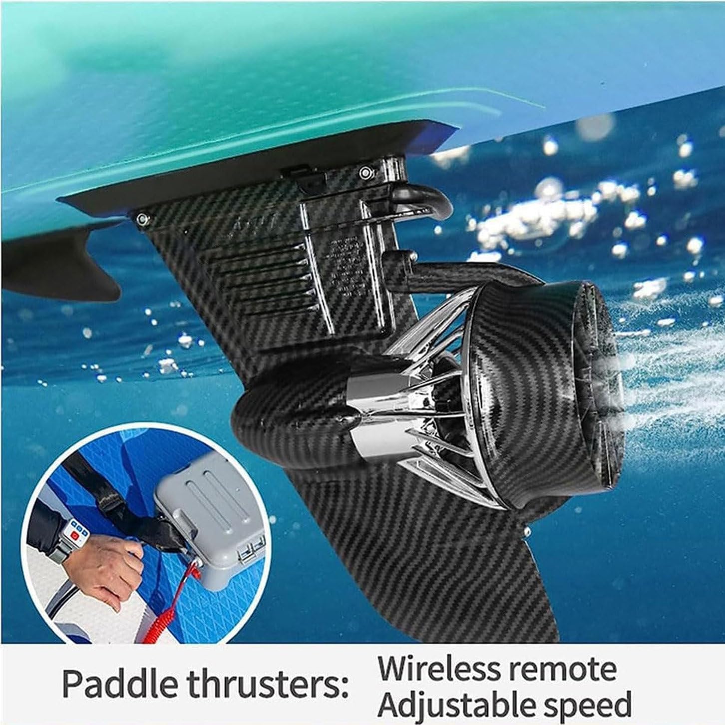 Propulseur sous-marin SUP 24 V, aileron arrière motorisé à télécommande, 3 vitesses réglables, autonomie maximale de 20 km pour kayak, paddle board
