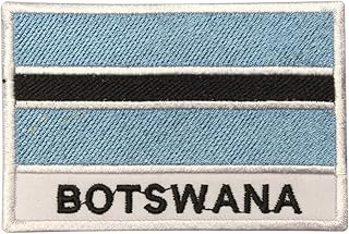 Botswana National Flag Embroidered Iron on Sew on Patch Badge for Clothes etc. 9 X 6 cm