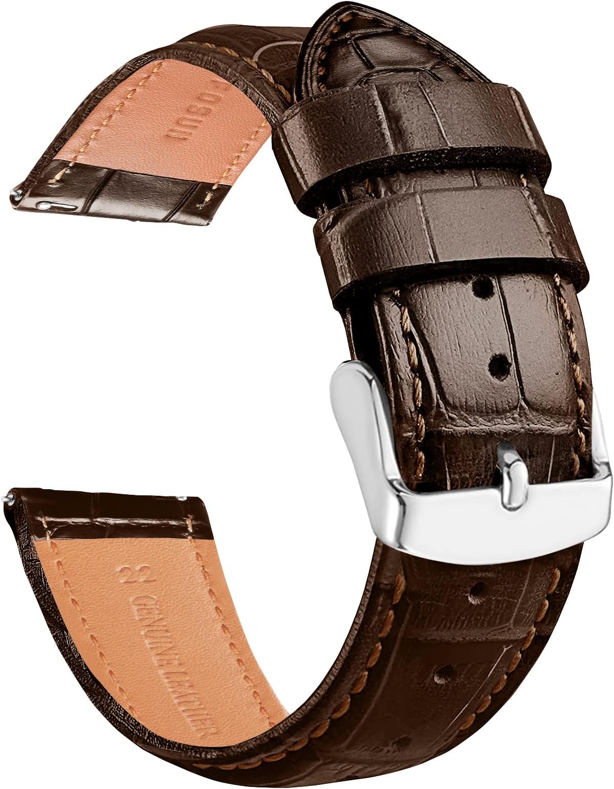 – 20mm 22mm Watch Strap Leather for Samsung Galaxy Watch 46mm/Galaxy 3(45mm,46mm), Gear 2/Gear S3(Frontier, Classic), for HUAWEI Watch 2 Classic/3/3 Pro/GT(42mm,46mm,2e,Runner)/(GT2,GT2 Pro,GT3)