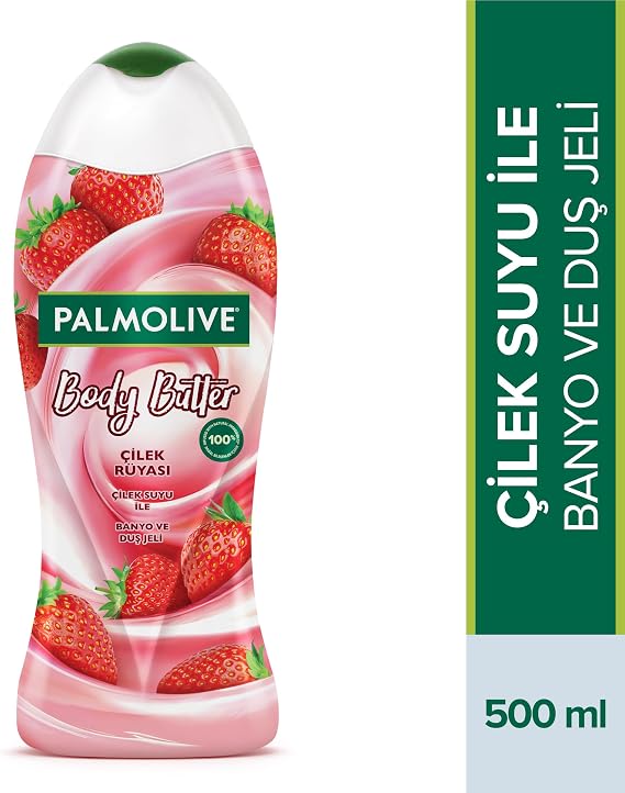 Palmolive Body Butter Strawberry Dream Bath and Shower Gel with Strawberry Juice (500 ml)