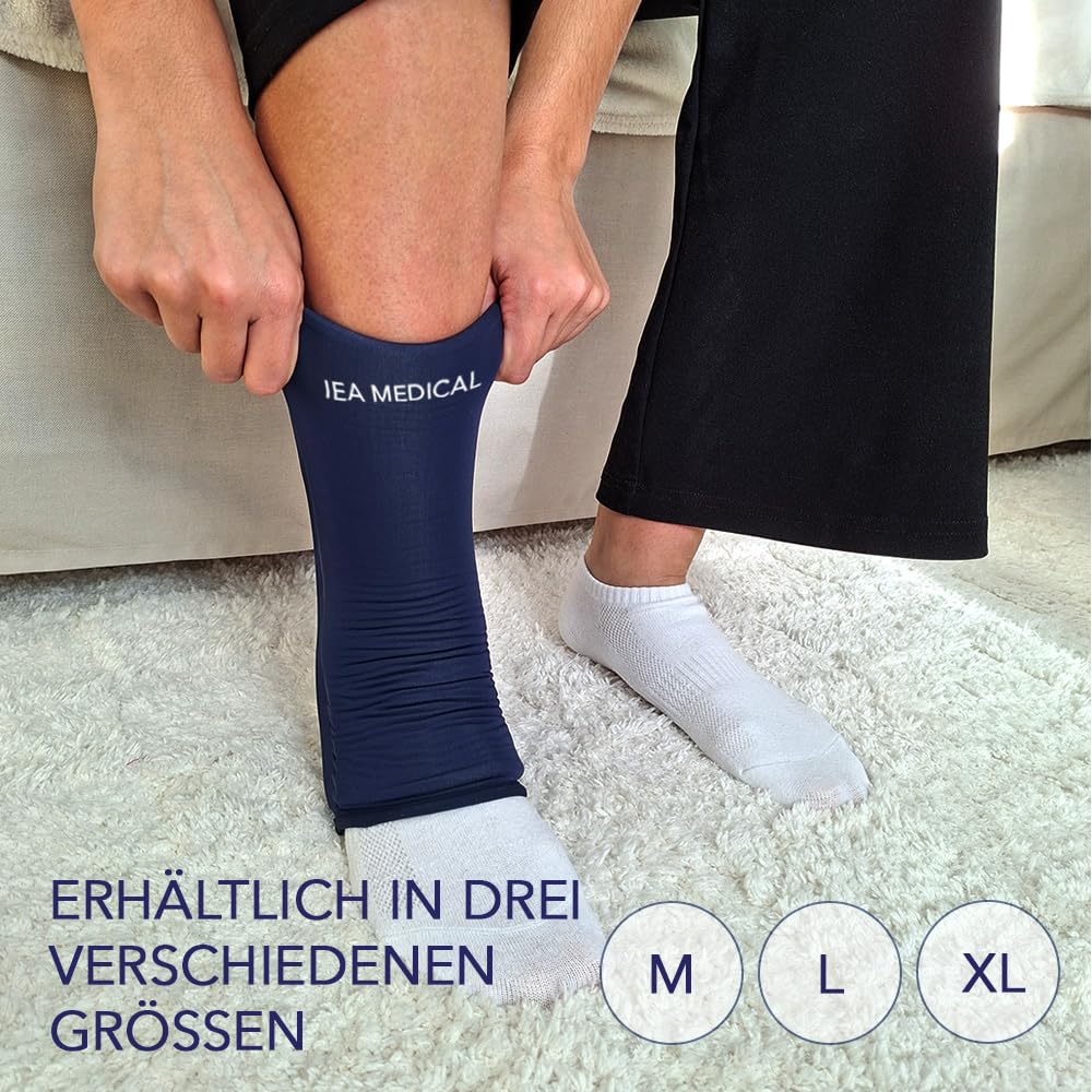 IEA Medical Manga gel frío calor rodilla codo 360, XL pack de 2 | Muñeca, tobillo, pantorrilla, brazo – reutilizable, compresión suave