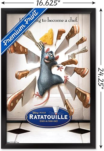 Vista 31 de Trends International Disney Pixar Ratatouille - One Sheet Wall Poster, 22.375" x 34", Black Framed Version