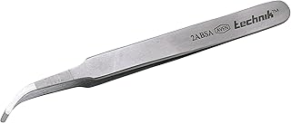 Aven 18050USA Pattern 2AB Curved Flat Precision Tweezer, Stainless Steel, 4-3/4