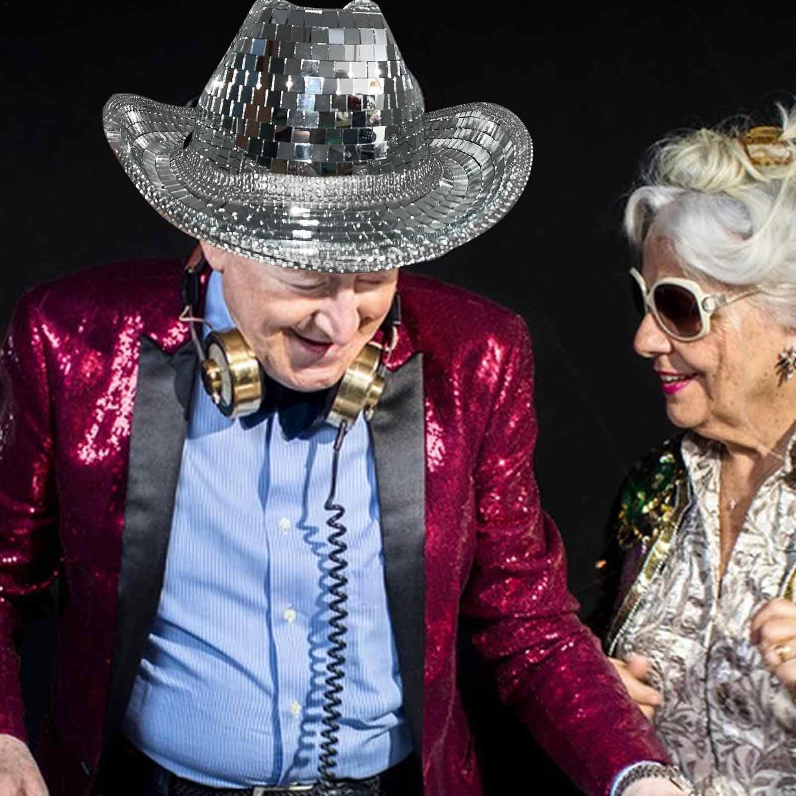 Disco Cowboyhut | Cowboyhüte mit Glitzer Pailletten