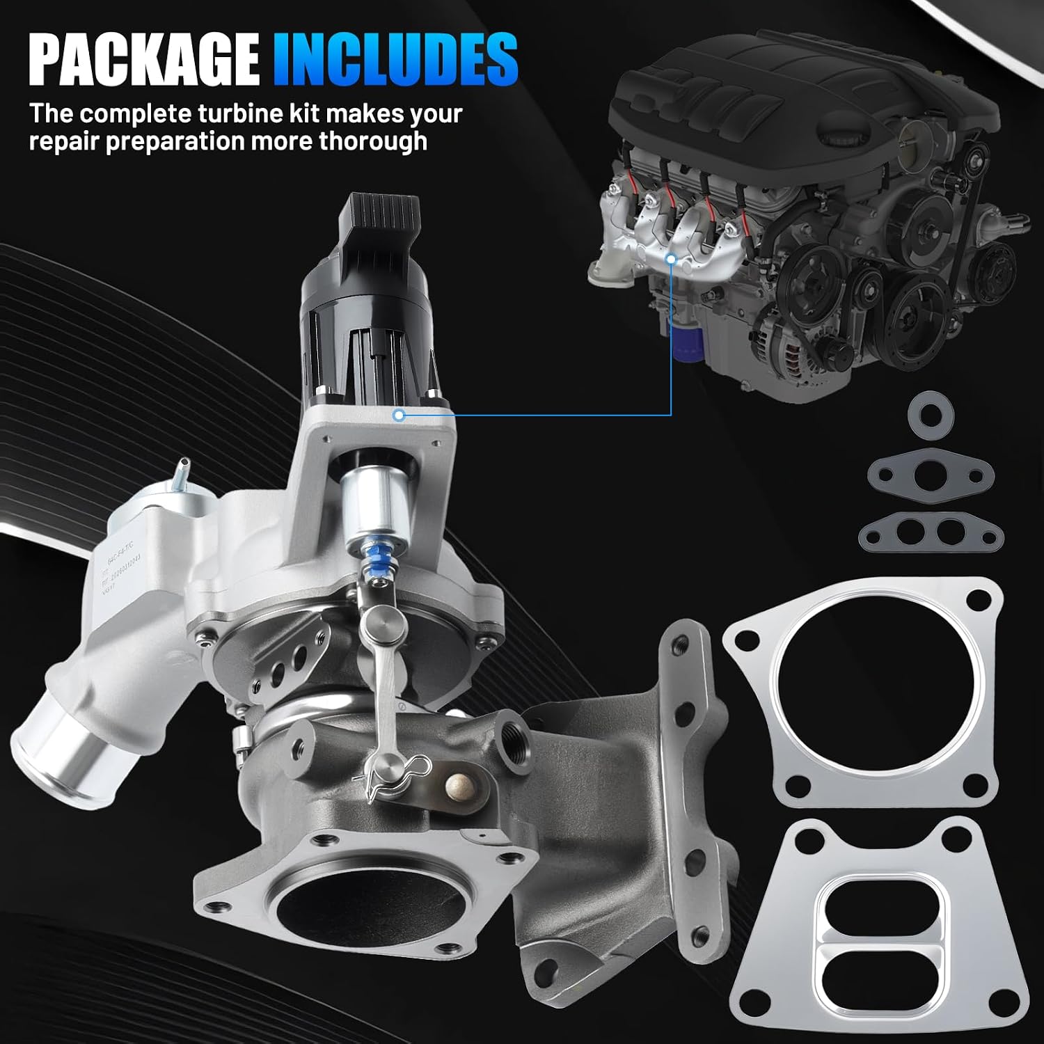 Turbocharger w/Actuator Fits for 2018-2020 Honda Accord 1.5L, for 2022-2024 Honda Civic 1.5L, for 2023-2024 Acura Integra 1.5L VG16 18900-64A-A01 180810528E