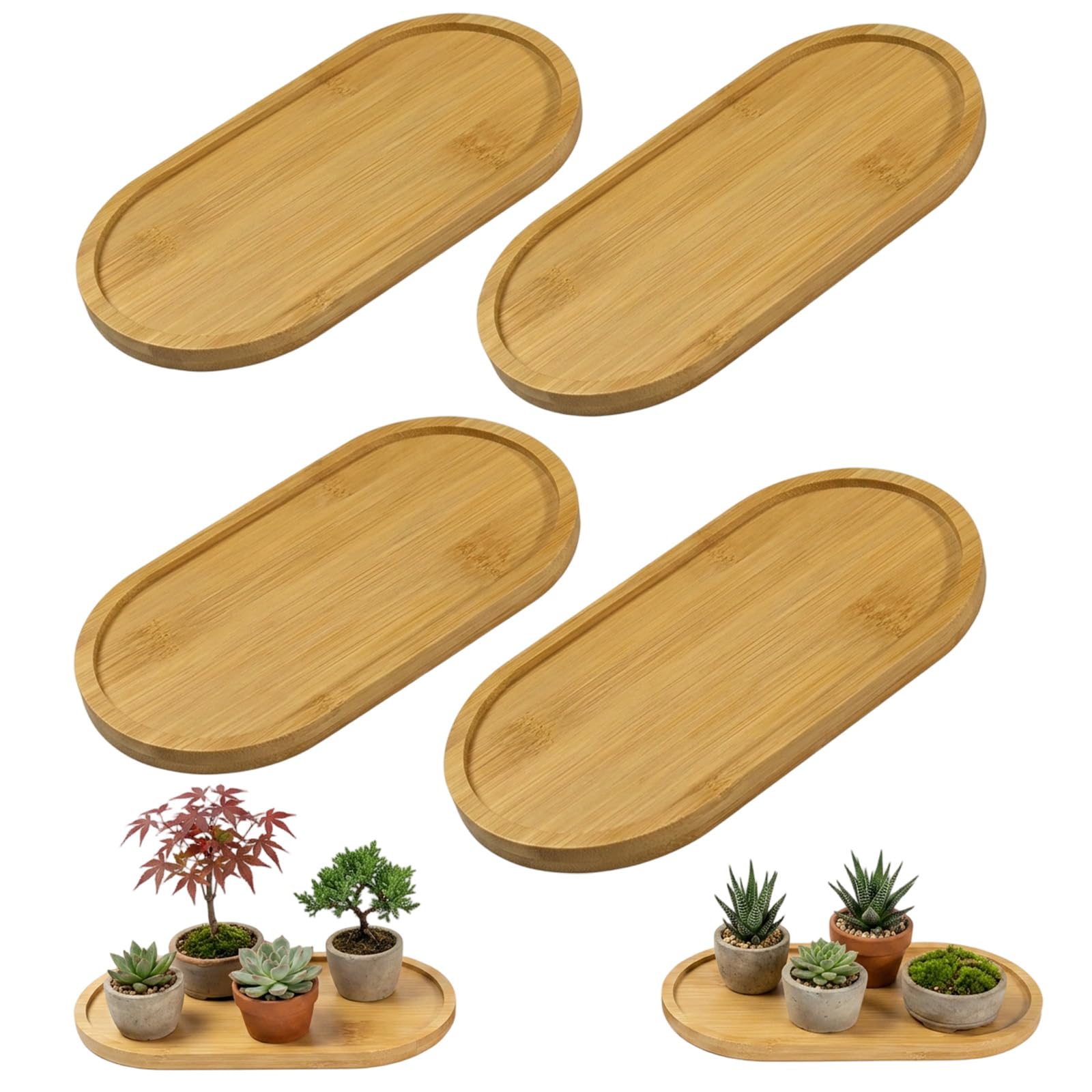 4pcs Tea Tray, Wooden Tray, Small Tray For Tea Ceremonies And Daily Use, Durable Construction With Refined Design, Compact Size For Ideal For Home And Office Tea Service