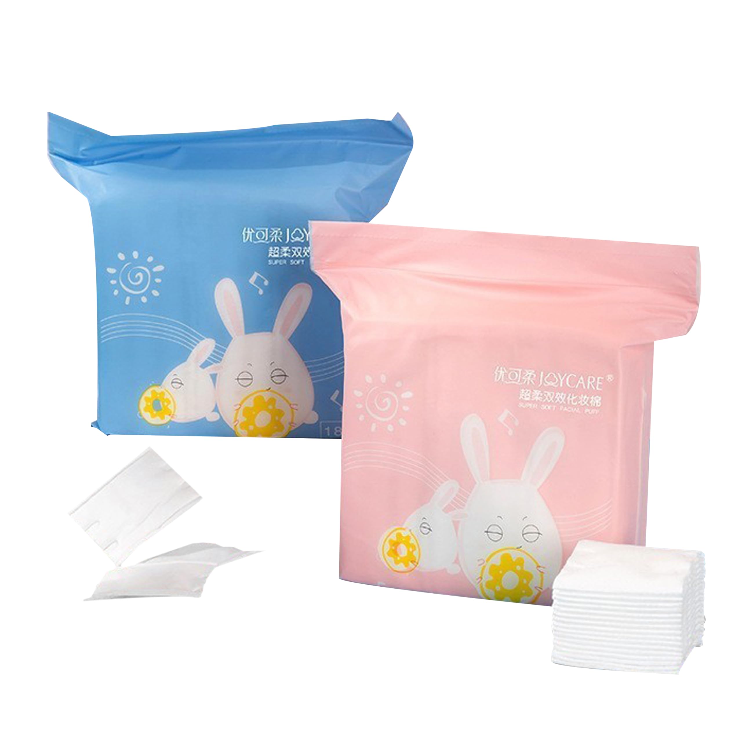 Soft Pure Cotton Pads, Lint-Free Square Cotton Pads for Face, Efficient Daily Use Face Cotton Pads, Makeup Removal - 360 Pieces, 2-Pack Set of Square Cotton Pads for Makeup Removal…