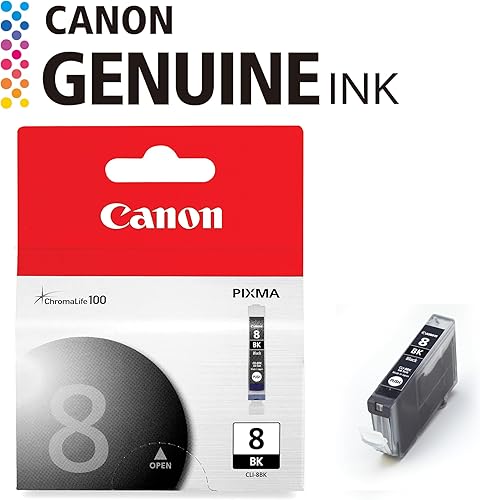 Miniatura 2 de Canon CLI-8 Tanque de tinta negra genuina, compatible con iP5200R, iP5200, iP4200, iP4500, iP4300, MP970, MP960, MP950, MR800R, MP830, MP810, MP800,