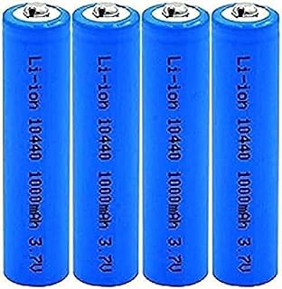 Aa Lithium BatteriesBa 10440 Lithium Ion Button Top Batteries 3.7V 1000 Lithium Ion Replacement Cells for Electric Shaving 4