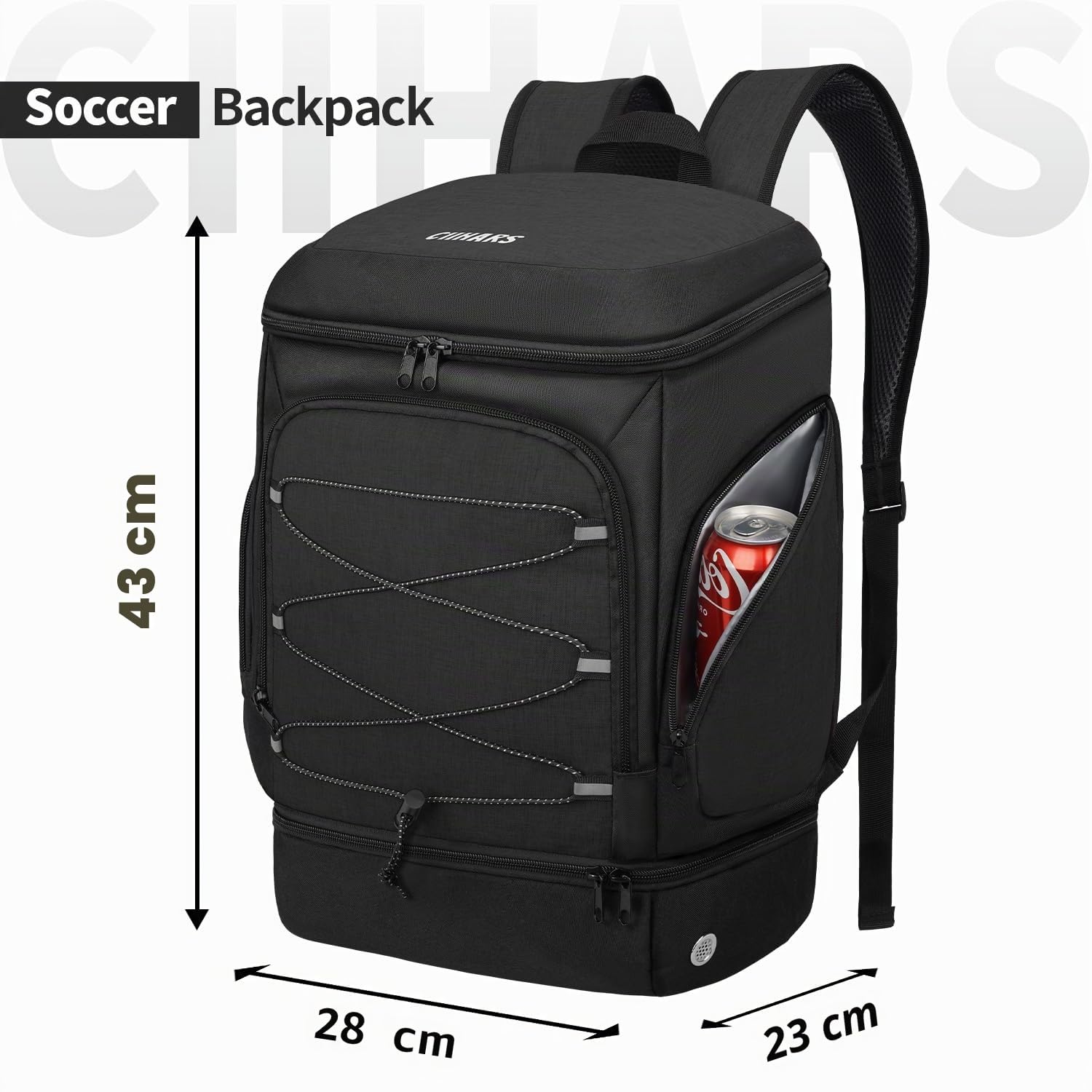 Fußball-Rucksack, Fußballtasche mit Ballhalter, inklusive separatem Schuh- und Ballfach, Sportausrüstungstaschen, passend für Basketball, Volleyball, Fußball