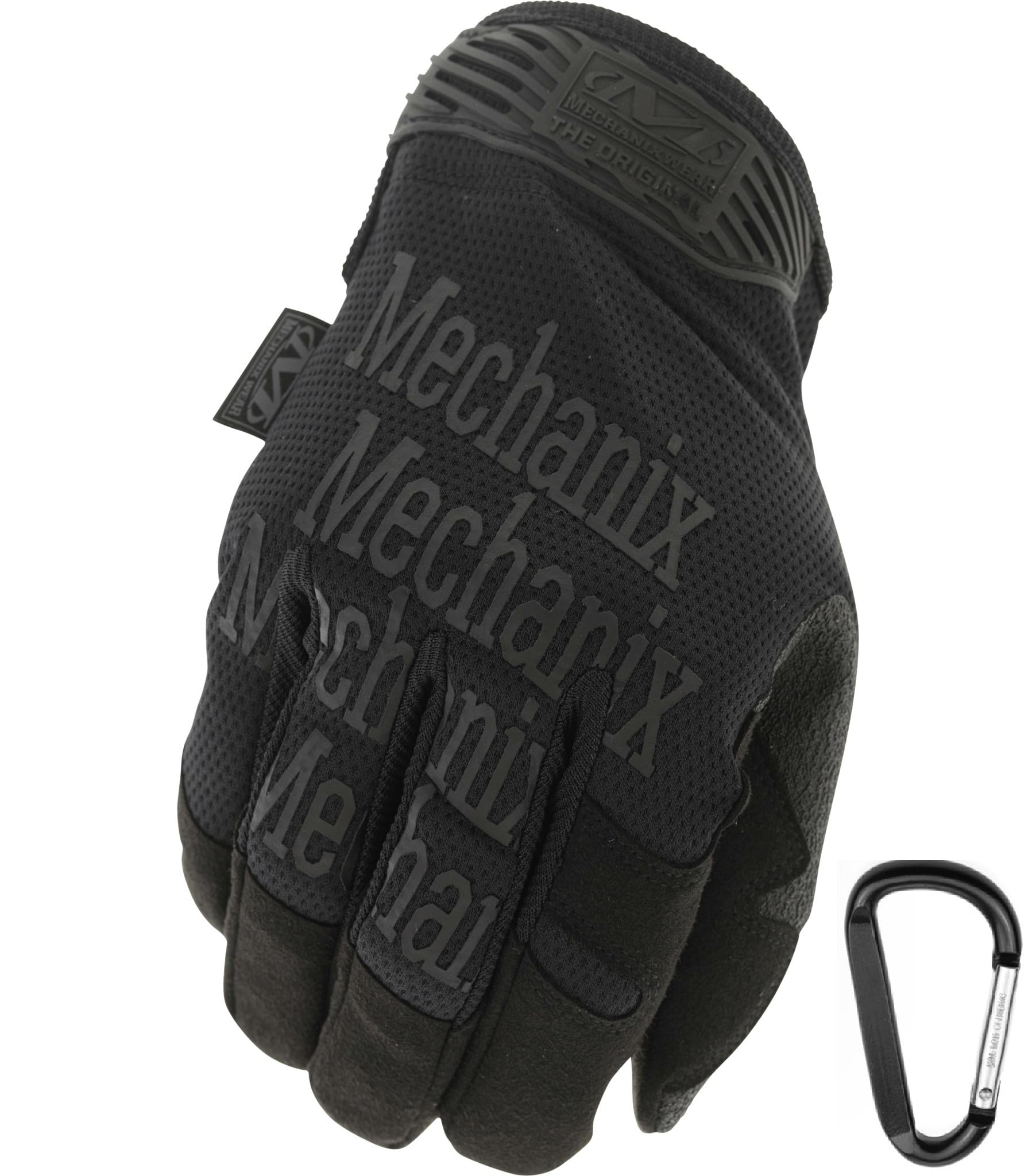 Mechanix Wear ORIGINAL Einsatz-Handschuhe, atmungsaktiv & Abriebfest + Gear-Karabiner, Original Glove in Schwarz, Coyote