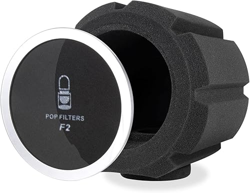 Vista 11 de Facmogu Filtro de espuma para parabrisas de micrófono grande, filtro de protección contra el viento, filtro acústico con esponja gruesa para Azul