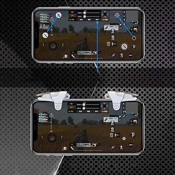 Leprato Mobile Game Controller, Mobile Game Trigger Battle Royale Precision Shooting and Target, Mobile Phone Game Joystick Compatible with Android iOS Phones Men Gifts for Women Game Lovers